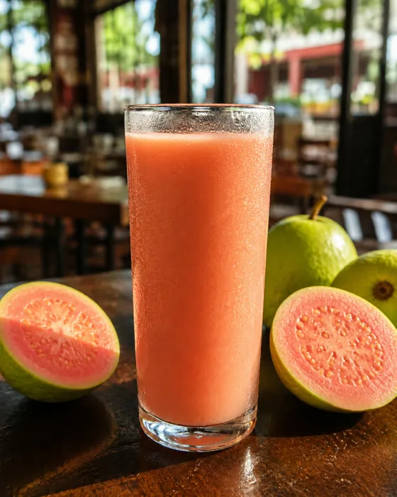 Copo de suco de goiaba